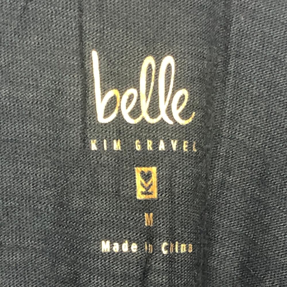 Belle by Kim Gravel Black Knit Pom Pom Top - Size Medium - Picture 8 of 11